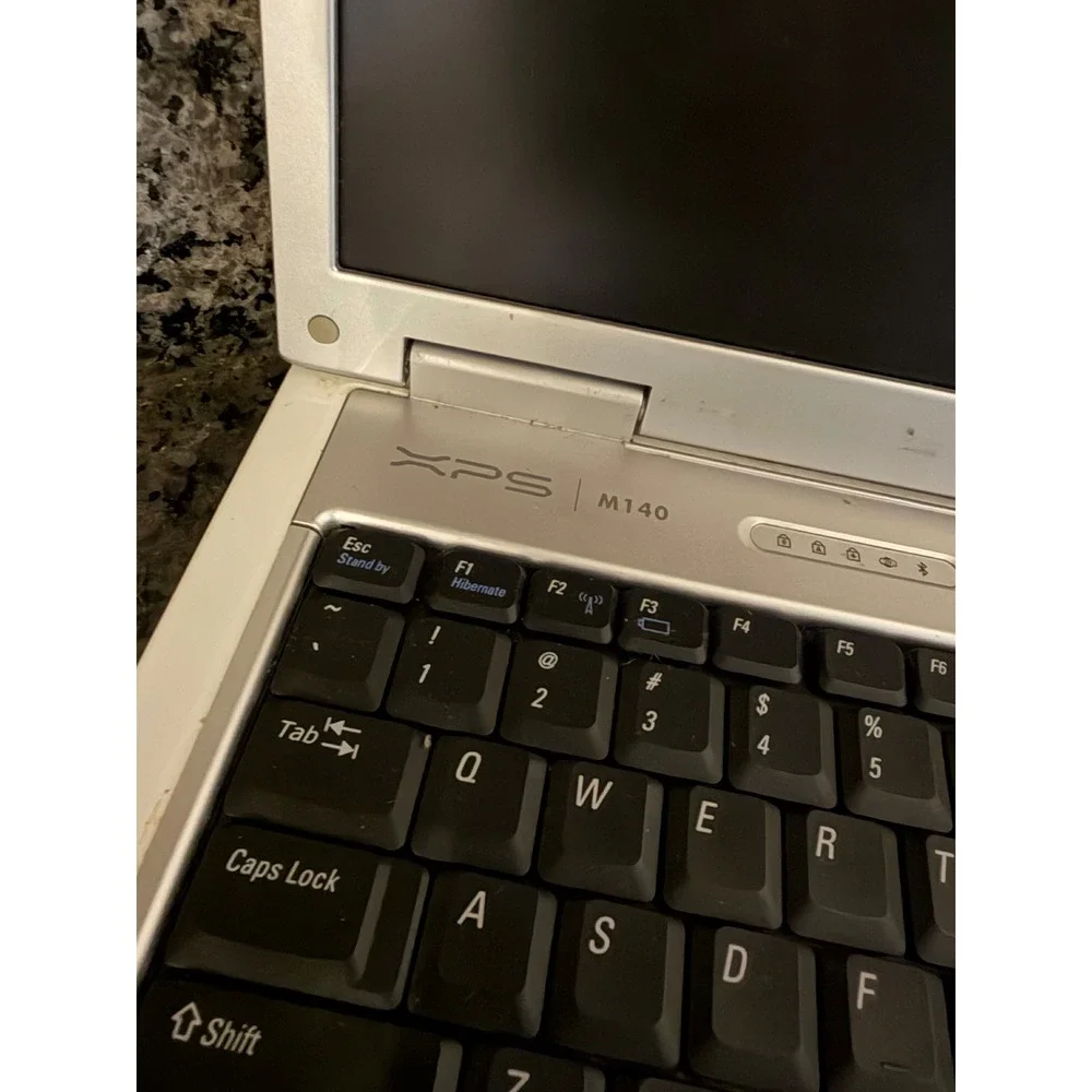 Dell XPS M140 Laptop Intel Pentium M Silver Windows XP For Parts Untested